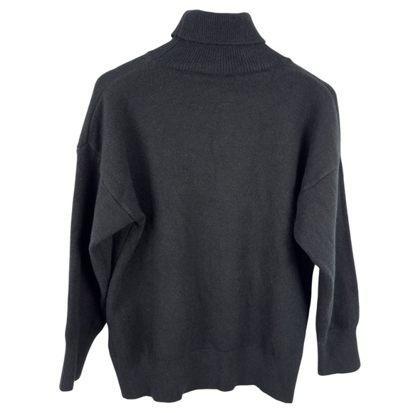 Femme Society Turtleneck Black Sweater Size Medium Minimalist Neutral Roll Neck - Picture 10 of 16